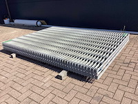 Heras - 8/6/8 - dubbelstaafs hekwerk gegalvaniseerd gecoat lichtgrijs 183 hoog (10x) - afbeelding 5 van  11