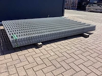 Heras - 8/6/8 - dubbelstaafs hekwerk gegalvaniseerd gecoat lichtgrijs 183 hoog (10x)