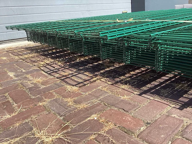 Heras - dubbelstaafs hekwerk mix pakket diverse hoogtes groen (16x) - afbeelding 2 van  14