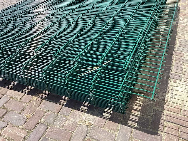 Heras - dubbelstaafs hekwerk mix pakket diverse hoogtes groen (16x) - afbeelding 10 van  14