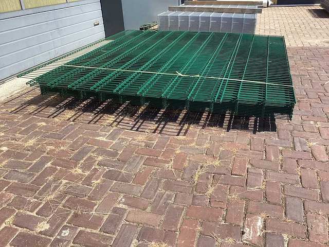 Heras - dubbelstaafs hekwerk mix pakket diverse hoogtes groen (16x) - afbeelding 13 van  14