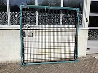 Heras - poort 200x200cm gepoedercoat zwart dubbelstaafs