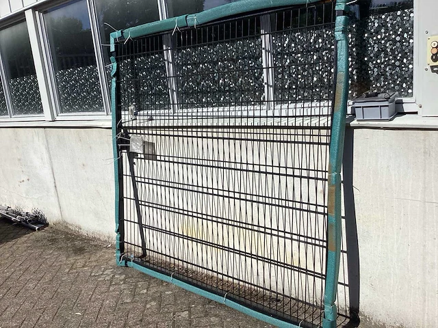 Heras - poort 200x200cm gepoedercoat zwart dubbelstaafs - afbeelding 3 van  4