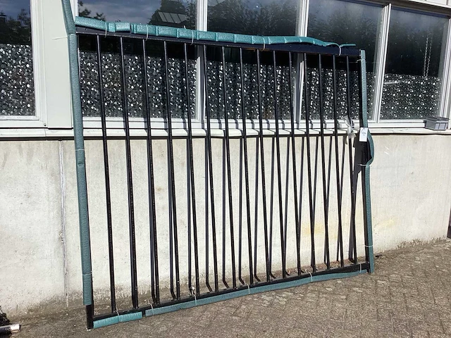Heras - poort 250x200cm gepoedercoat zwart - afbeelding 1 van  8