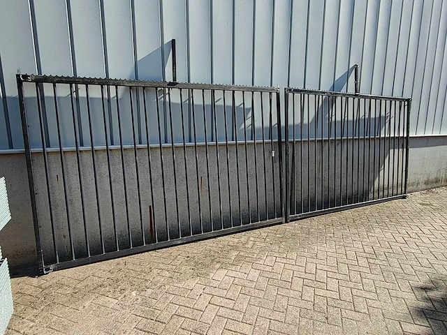 Heras - poort 310x200cm zwart gepoedercoat (2x) - afbeelding 2 van  9