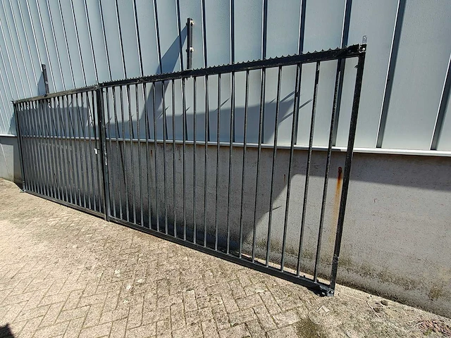 Heras - poort 310x200cm zwart gepoedercoat (2x) - afbeelding 3 van  9