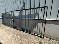 Heras - poort 310x200cm zwart gepoedercoat (2x) - afbeelding 6 van  12