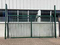 Heras dubbele poort 4 mrt met palen - afbeelding 2 van  9