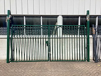 Heras dubbele poort 5 mrt met palen - afbeelding 2 van  9