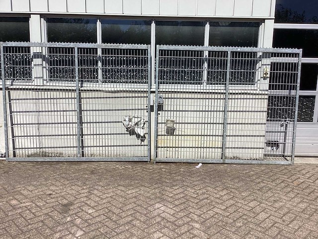 Heras dubbele poort gegalvaniseerd 5 mrt - afbeelding 2 van  9