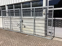 Heras dubbele poort gegalvaniseerd 5 mrt - afbeelding 3 van  9