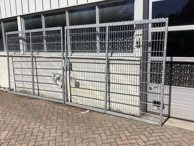 Heras dubbele poort gegalvaniseerd 5 mrt - afbeelding 3 van  9