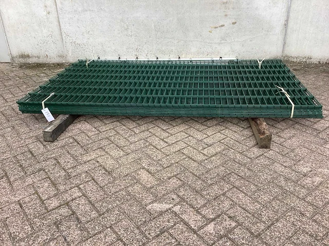 Heras dubbelstaafs 6/5/6 groen hekwerk (11x) - afbeelding 3 van  8