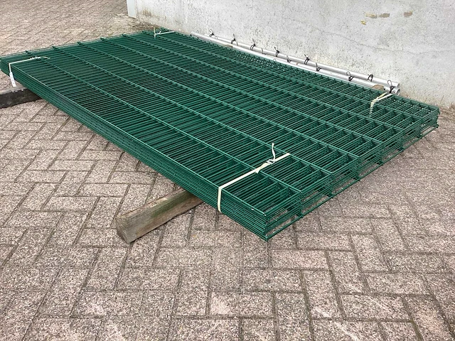 Heras dubbelstaafs 6/5/6 groen hekwerk (11x) - afbeelding 4 van  8