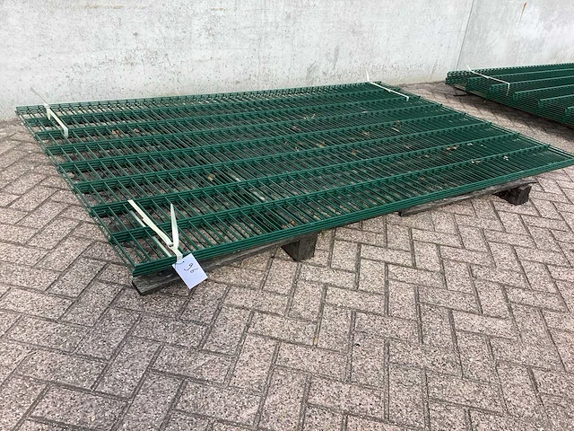 Heras dubbelstaafs 6/5/6 groen hekwerk (4x) - afbeelding 1 van  8