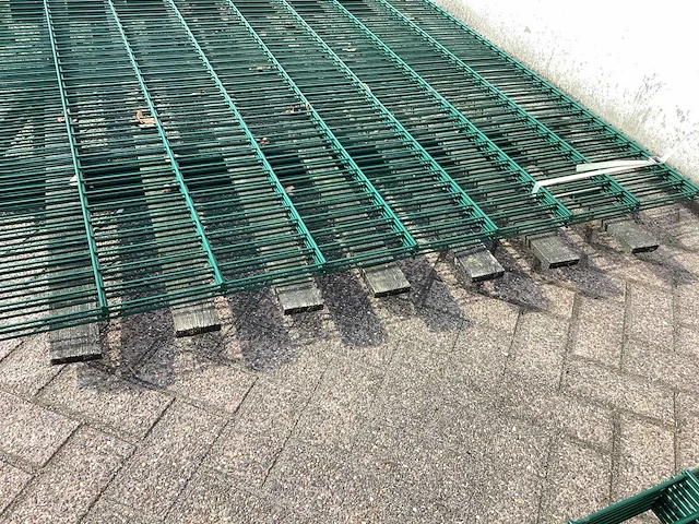 Heras dubbelstaafs 6/5/6 groen hekwerk (4x) - afbeelding 4 van  8