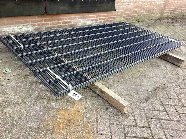 Heras dubbelstaafs 8/6/8 antraciet hekwerk (4x) - afbeelding 1 van  8