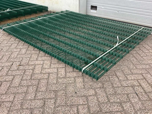 Heras dubbelstaafs 8/6/8 groen hekwerk (3x) - afbeelding 3 van  7