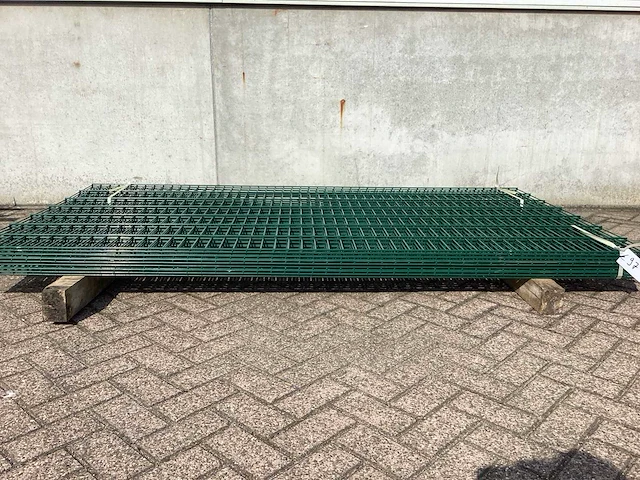 Heras dubbelstaafs 8/6/8 groen hekwerk (9x) - afbeelding 2 van  7
