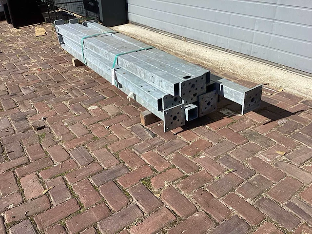 Heras palen met voetplaat 115cm gegalvaniseerd (14x) - afbeelding 5 van  10