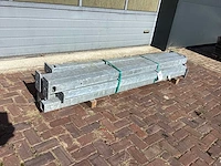 Heras palen met voetplaat 115cm gegalvaniseerd (14x)
