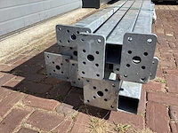 Heras palen met voetplaat 115cm gegalvaniseerd (14x) - afbeelding 9 van  10