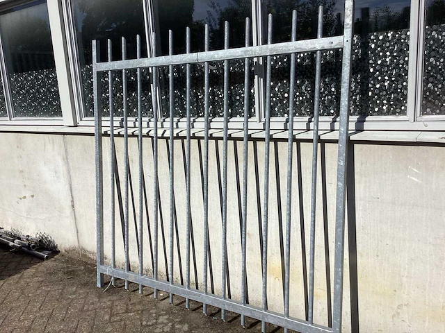 Heras poort 200x200cm gegalvaniseerd - afbeelding 3 van  7
