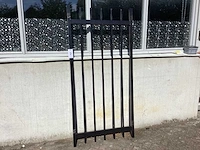 Heras poort 95 x 200cm zwart gepoedercoat - afbeelding 1 van  6