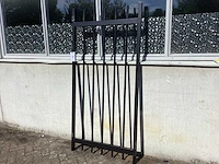 Heras poort 95 x 200cm zwart gepoedercoat - afbeelding 1 van  3