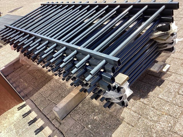 Heras spijlenhek 94cm hoog, antraciet (11x) - afbeelding 11 van  22