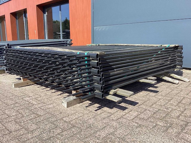 Heras spijlenhek zwart (11x) - afbeelding 5 van  11