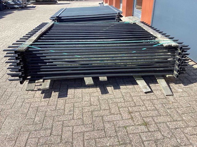 Heras spijlenhek zwart (11x) - afbeelding 6 van  11