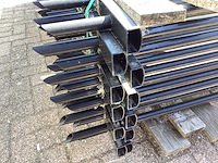 Heras spijlenhek zwart (11x) - afbeelding 10 van  11