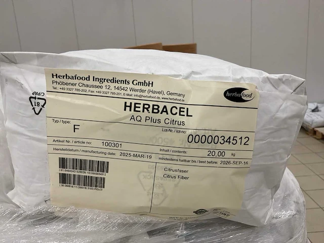 Herbafood herbacel aq plus citrus (20kg) (16x) - afbeelding 2 van  3