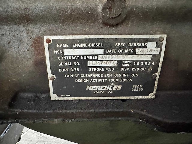 Hercules - d298erx - dieselmotor - 2012 - afbeelding 5 van  9
