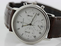 Heren chronograaf polshorloge, blanpain, villeret chronograaf, witte wijzerplaat, ca. 2000 - afbeelding 10 van  14