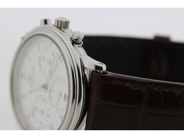 Heren chronograaf polshorloge, blanpain, villeret chronograaf, witte wijzerplaat, ca. 2000 - afbeelding 11 van  14