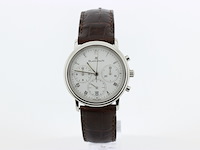 Heren chronograaf polshorloge, blanpain, villeret chronograaf, witte wijzerplaat, ca. 2000