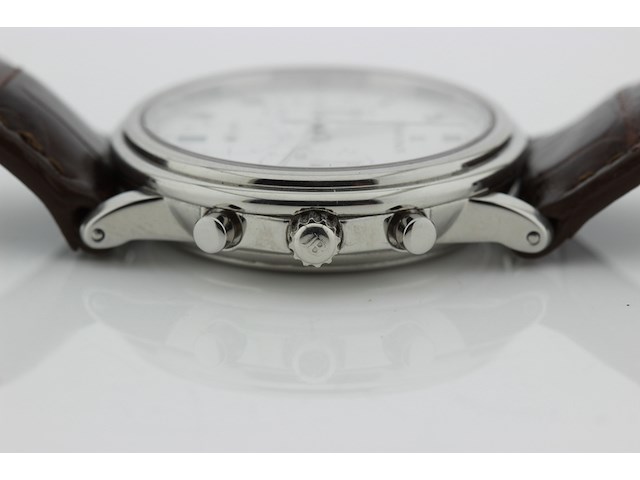 Heren chronograaf polshorloge, blanpain, villeret chronograaf, witte wijzerplaat, ca. 2000 - afbeelding 6 van  14