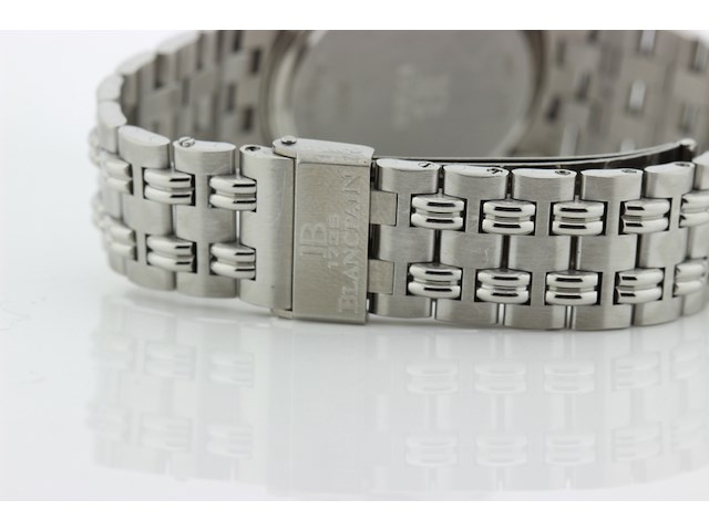 Heren chronograaf polshorloge, blanpain, villeret triple calender, witte wijzerplaat, ca. 2000 - afbeelding 5 van  8