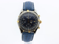Heren chronograaf polshorloge, breitling, chronomat, blauwe wijzerplaat, ca. 2000 - afbeelding 1 van  8