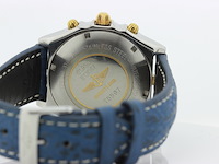 Heren chronograaf polshorloge, breitling, chronomat, blauwe wijzerplaat, ca. 2000 - afbeelding 6 van  8