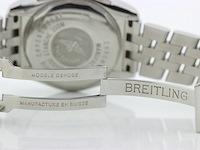 Heren chronograaf polshorloge, breitling, chronomat evolution, blauwe wijzerplaat, ca. 2010 - afbeelding 8 van  11