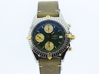 Heren chronograaf polshorloge, breitling, chronomat, groene wijzerplaat, ca. 2000