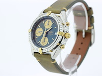 Heren chronograaf polshorloge, breitling, chronomat, groene wijzerplaat, ca. 2000 - afbeelding 3 van  7