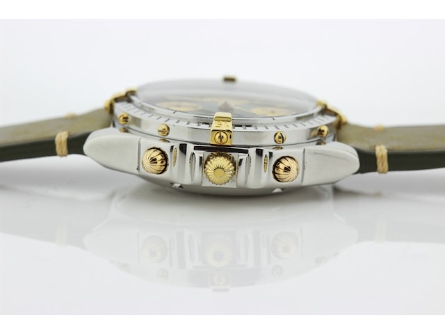 Heren chronograaf polshorloge, breitling, chronomat, groene wijzerplaat, ca. 2000 - afbeelding 6 van  7