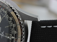 Heren chronograaf polshorloge, breitling, navytimer, zwarte wijzerplaat, 60 er jaren - afbeelding 12 van  16