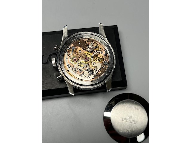 Heren chronograaf polshorloge, breitling, navytimer, zwarte wijzerplaat, 60 er jaren - afbeelding 14 van  16