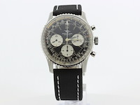 Heren chronograaf polshorloge, breitling, navytimer, zwarte wijzerplaat, 60 er jaren