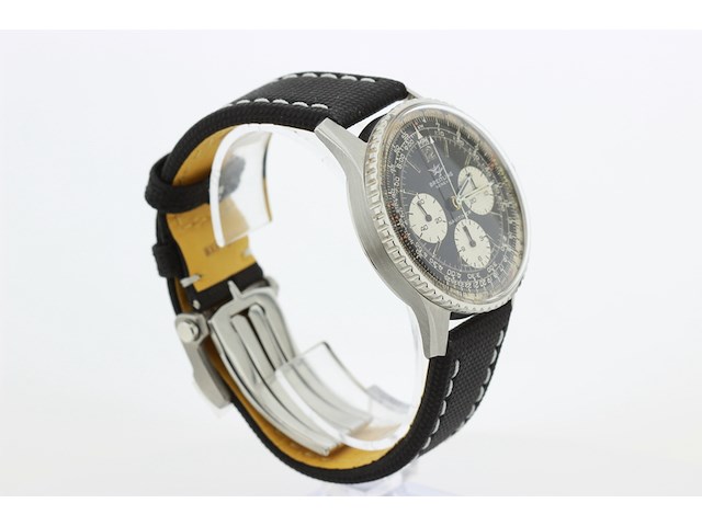Heren chronograaf polshorloge, breitling, navytimer, zwarte wijzerplaat, 60 er jaren - afbeelding 3 van  16